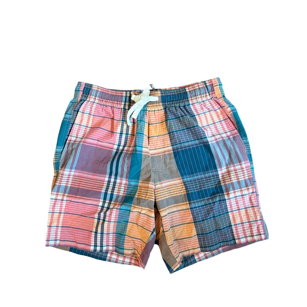 Vineyard Vines 7 Inch Pull-On Madras Short‎ Cayman Plaid Mens Size Small NWT